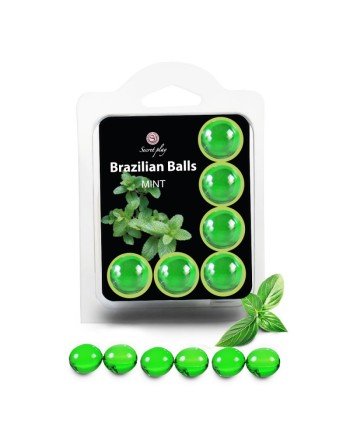 6 billes de massage brazilian balls au parfum menthe 33868